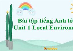 Bài Nói Tiếng Anh Lớp 9 Unit 1 Local Environment