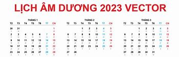 Lịch 2023 Âm Và Dương 12 Tháng